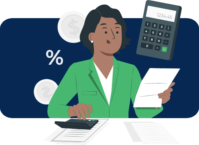 Ilustração da calculadora